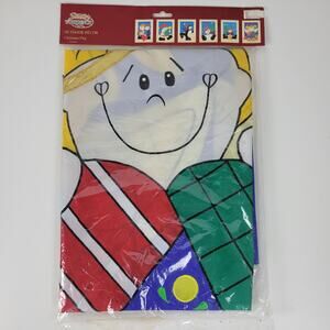Vintage Santa's Workbench Angel Christmas Flag Outdoor Holiday Decor 18x11 NEW